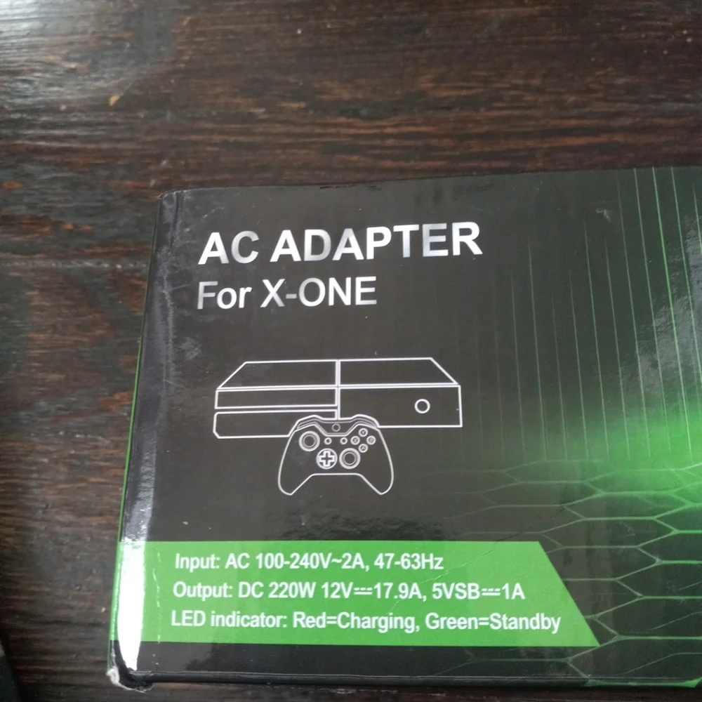 Ac Adapter For Xbox One Led Indicator: Red= Charging, Green = Standby Open Box